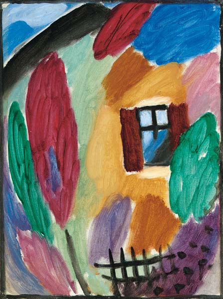 Variation mit Haus und Gartenzaun von Alexej von Jawlensky